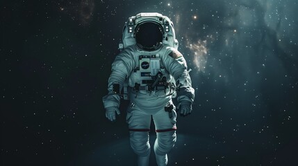 Astronaut In Low Earth Orbit Conducting Space Mission Symbolizing Exploration Innovation And The Future Of Human Spaceflight