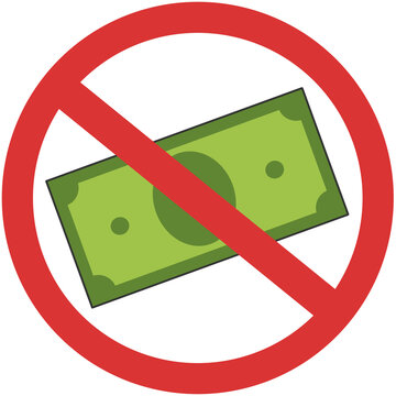 no money sign cartoon illustration