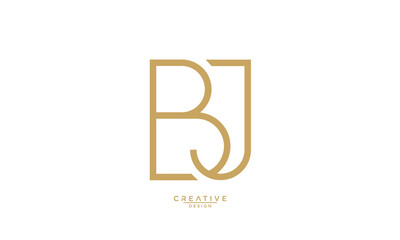 BJ, JB, B, J, Abstract Letters Logo Monogram
