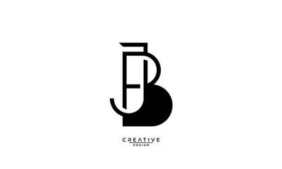 BJ, JB, B, J, Abstract Letters Logo Monogram