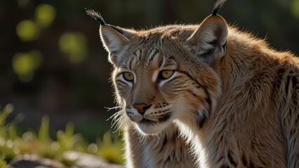 Obraz premium Close-up of a Lynx in Natural Light