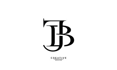 BJ, JB, B, J, Abstract Letters Logo Monogram