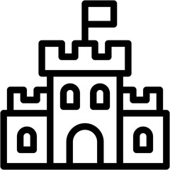 Sand Castle, Toy, Childhood, Summertime, Medieval, Buildings Icon