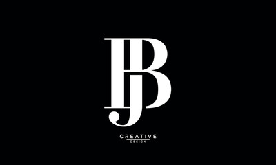 BJ, JB, B, J, Abstract Letters Logo Monogram