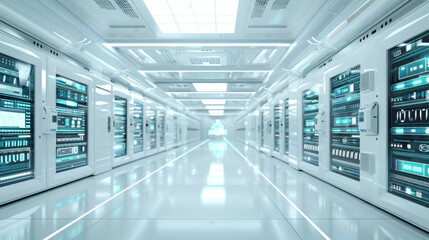 AI cyber security, Cutting-edge cybersecurity data center with advanced tools and real-time malware analysis in a high-tech security atmosphere.