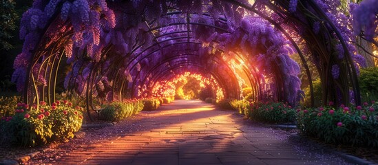 Fototapeta premium Wisteria Tunnel Pathway
