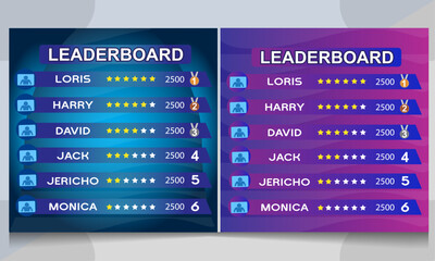 creative leaderboard design, game leaderboard vector