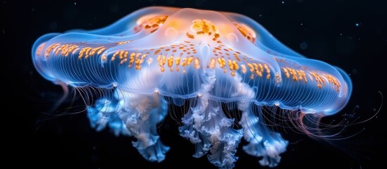 Fototapeta premium Close-up of a Bioluminescent Jellyfish