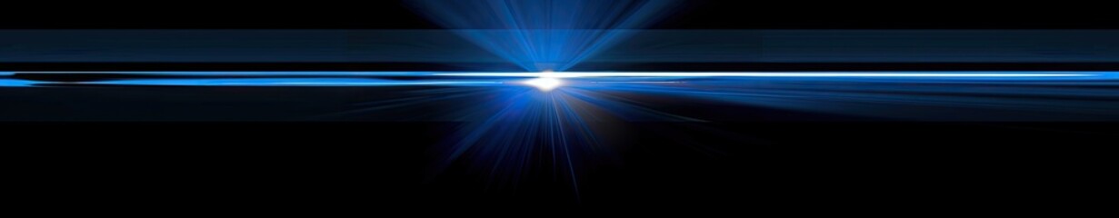 Obraz premium Futuristic Blue Light Burst