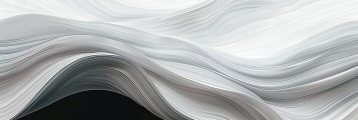 Fototapeta premium Elegant White Fluid Wave Design