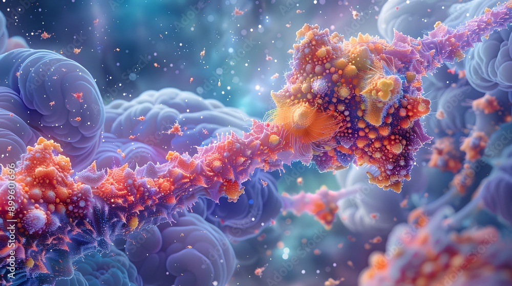 Poster abstract cellular structure.