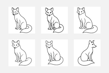 Inspiring Fox Line Art for Children's Coloring Joy
