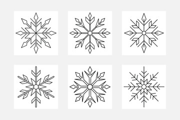 Obraz premium Delightful Snowflake Coloring Set for Little Artists 