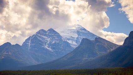 mountains in the snow