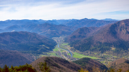 view of the mountains in autumn