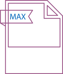 MAX File format icon black outline