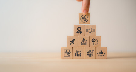 Business improvement process concept. Enhancing the efficiency and effectiveness of a company's...