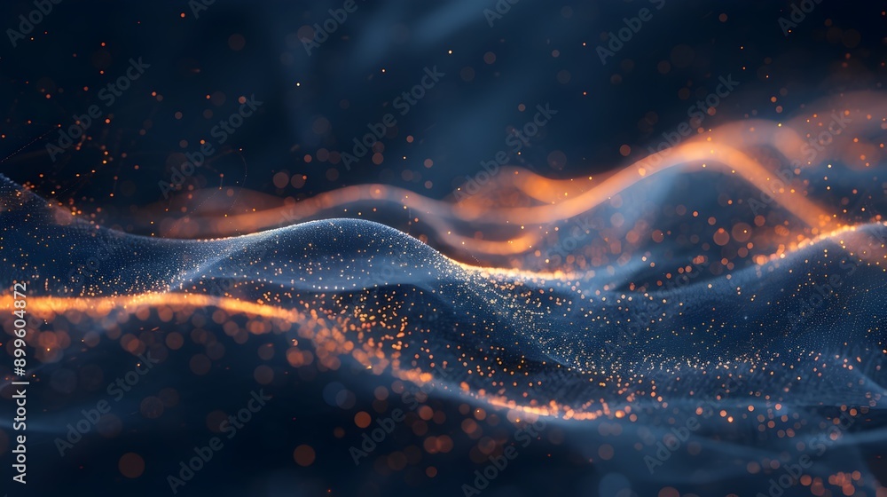 Poster glowing abstract cloud network symbolizing business technology communication concept
