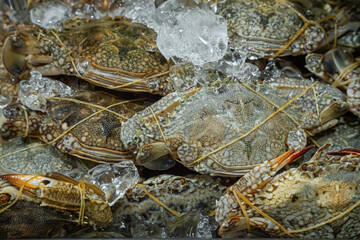 Fresh crab, fresh food ingredients from the fresh market