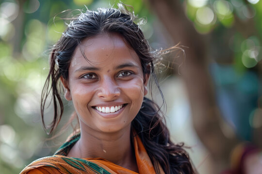 A genuine heartfelt smile radiating joy and happiness