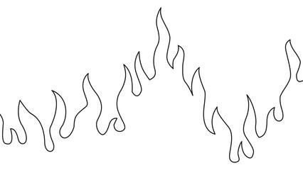 Abstract Fire Background. Abstract flame Background. doodle fire background. Fire outline. Fire flame continue line.