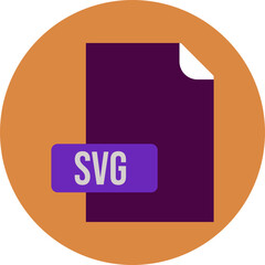 SVG  File format icon rounded circle BG