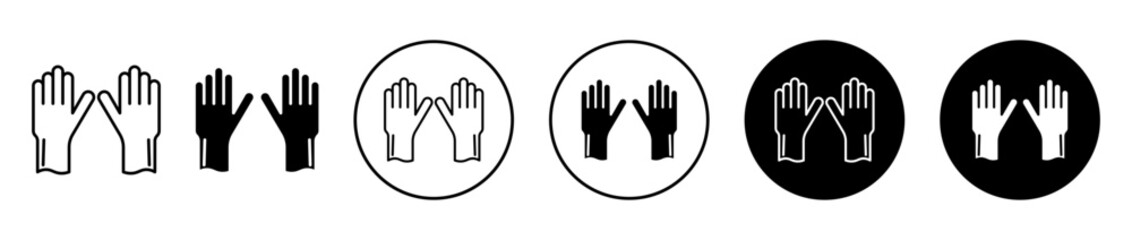 Gloves icon set