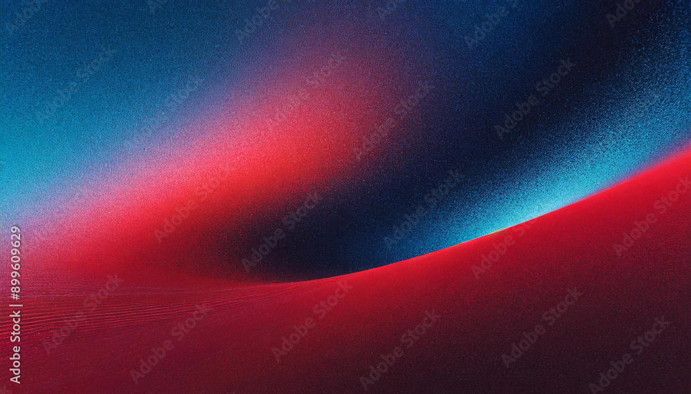 Fototapete Dynamic Interplay of Vibrant Red and Blue Waves. Mesmerizing Abstract Gradient of Smooth Curves and Texture. Patriotic Background For USA Presidend Elections