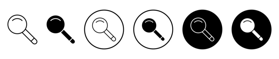 Magnifying glass icon set