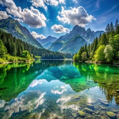 lake in the mountains