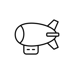 Zeppelin outline icons, minimalist vector illustration ,simple transparent graphic element .Isolated on white background