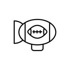 Zeppelin outline icons, minimalist vector illustration ,simple transparent graphic element .Isolated on white background