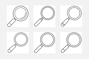 Engaging Magnifying-Glass Illustrations for Coloring
