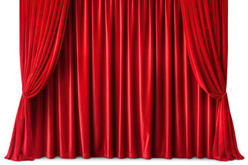 Red curtains