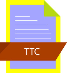 TTC   File format icon modern design