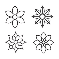 Elegant Line Art Floral Designs - Simple and Intricate Flower Patterns.