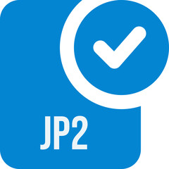 JP2 ip file icon with black checked mark