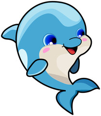 Naklejka premium 귀여운 돌고래 Dolphin