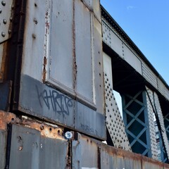 old rusty bridge in the city, London, UK