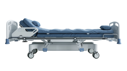 Modern Hospital Bed With Adjustable Height For Patient Comfort In Healthcare Setting