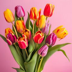 Naklejka premium bouquet of tulips