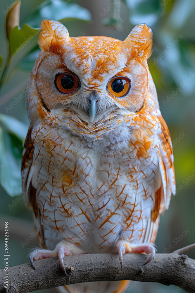 Poster a captivating representation of an owl created from soft flower petals, sitting on a branch with an 