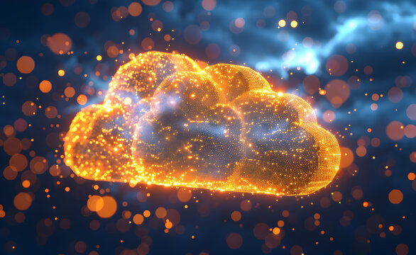 computing cloud data collection with open data, in the style of ethereal cloudscapes, light black and sky - blue