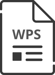 WPS File icon minimal outline with symbols