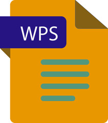 WPS File icon with folded style document