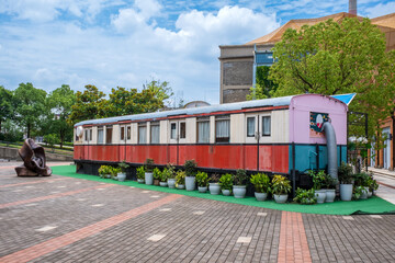 Fototapeta premium train in the park