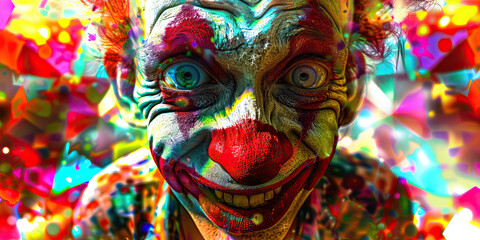 Clown Portrait Creepy. The Jibber-Jabber Jester: Comedy with the Big Talker