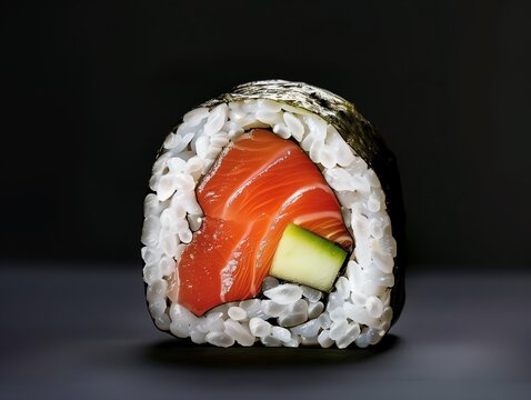 Photography of a futo maki sushi