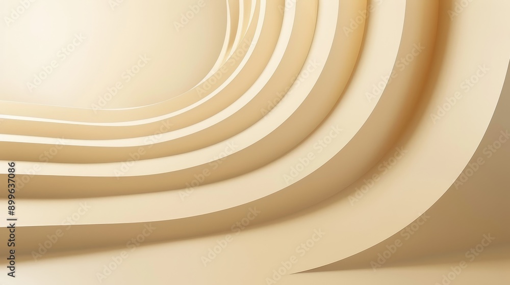 Poster abstract architectural background with curved lines and soft lighting.