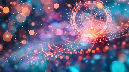 A complex celestial scene featuring Virgo and Libra zodiac signs, intricately detailed with elaborate patterns and cosmic elements 8K , high-resolution, ultra HD,up32K HD